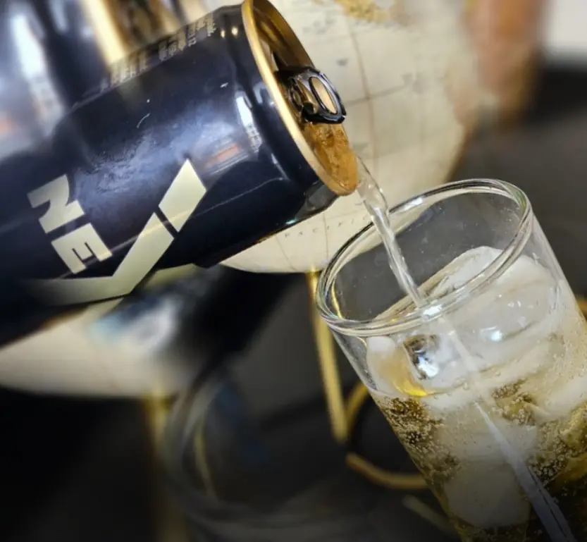 NextLevel 250ml premium energy drink served fresh